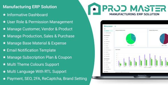 ProdMaster SaaS - Manufacturing ERP Solution