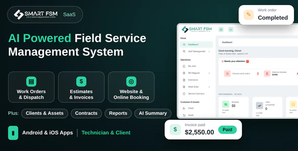 Smart FSM SaaS - Field Service Management System