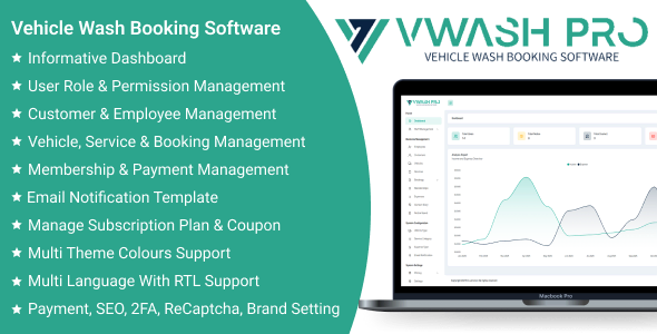 vWashPro SaaS - Vehicle Wash Booking software