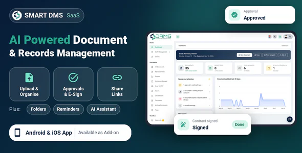 Smart DMS SaaS - AI Powered Document & Records Management System