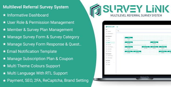 SurveyLink SaaS - Multilevel Referral Survey System