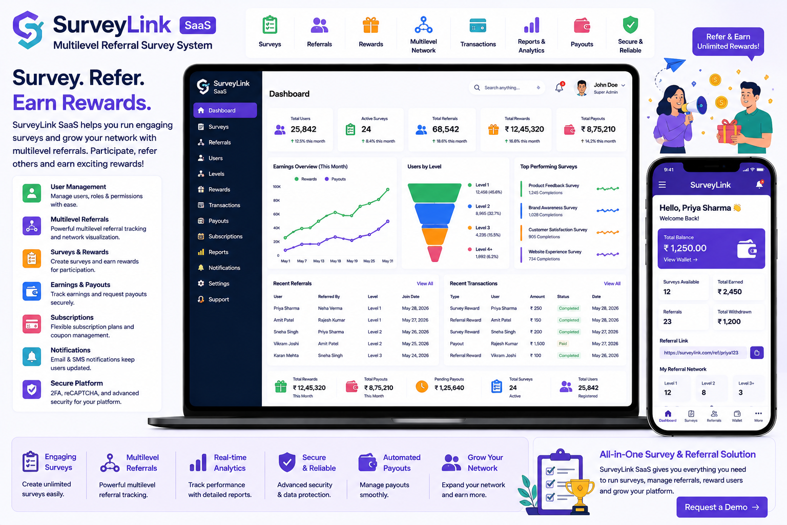 Multilevel Referral Survey System: Complete Guide to Survey, Referral & Reward Management