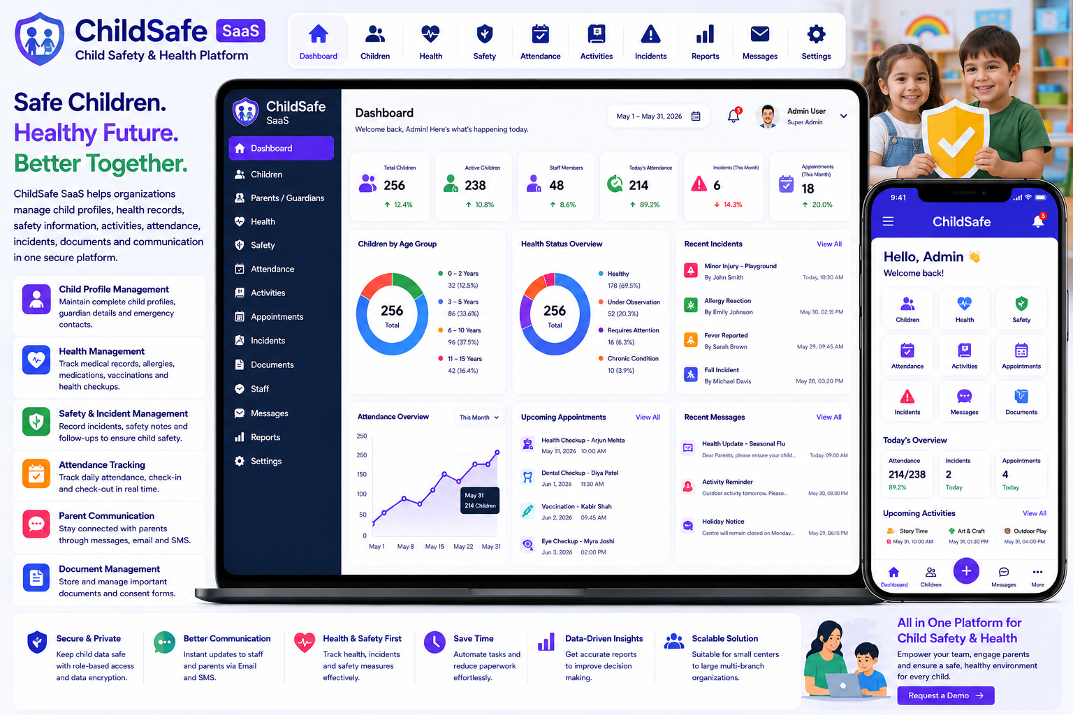 Child Safety & Health Platform SaaS: Complete Guide to Child Care, Safety & Health Management Software